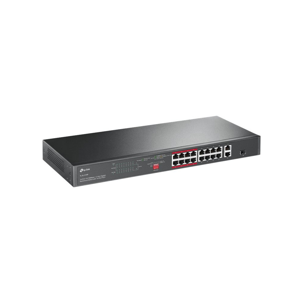 Produktbild för TP-Link JetStream TL-SL1218P - V1 - switch - 16 portar - ohanterad - rackmonterbar