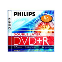 Produktbild för Philips DR8S8J05C - DVD+R DL x 5 - 8.5 GB - lagringsmedier