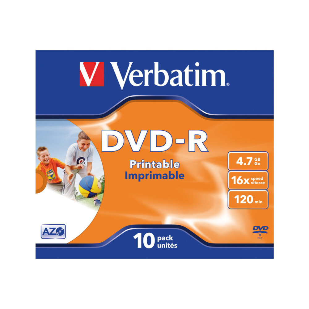 Produktbild för Verbatim - DVD-R x 10 - 4.7 GB - lagringsmedier