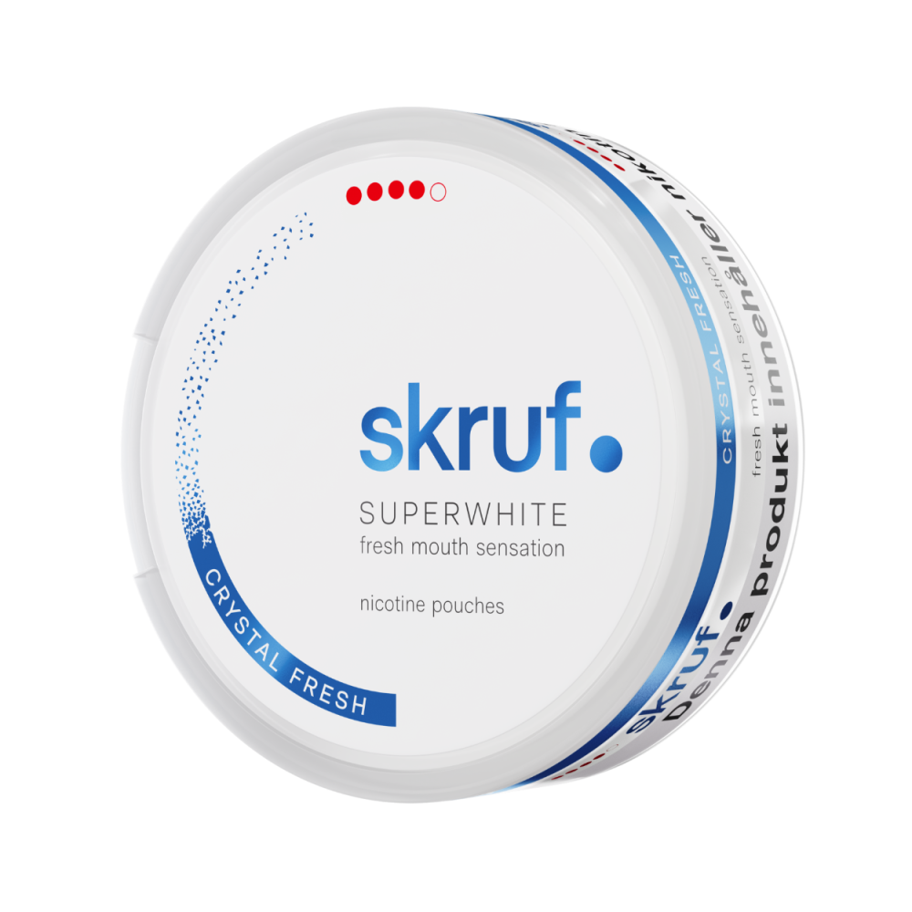 Produktbild för Skruf Superwhite Crystal Fresh Xtra Strong 5-pack