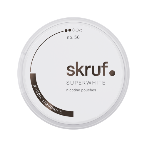Skruf Skruf Superwhite no. 56 Nordic Liquorice Medium Strength 10-pack