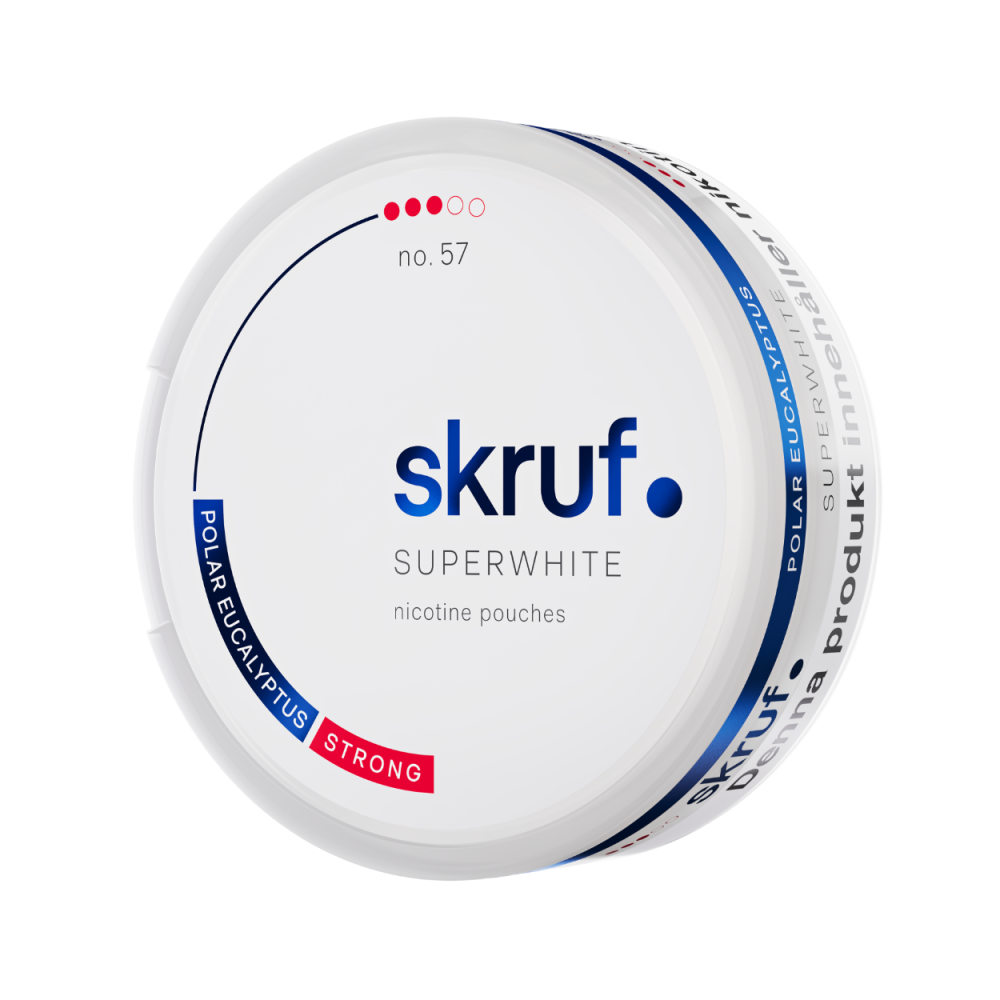 Produktbild för Skruf Superwhite no. 57 Polar Eucalyptus Strong 10-pack