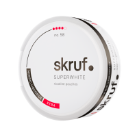 Produktbild för Skruf Superwhite no. 58 Nordic Liquorice Xtra Strong 10-pack