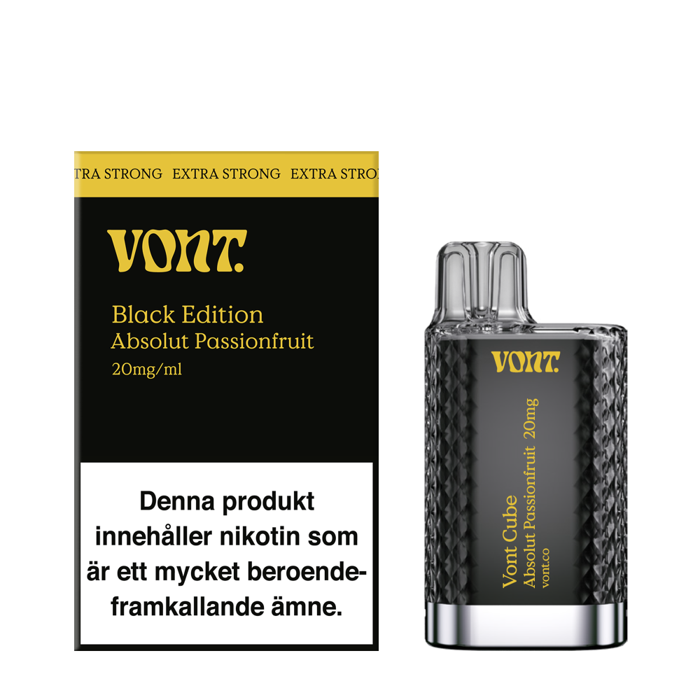Produktbild för Black Edition: Vont Cube Absolut Passionfruit 20mg