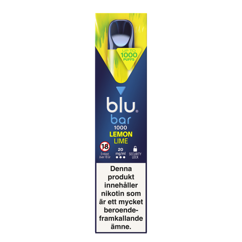 Produktbild för blu bar Lemon Lime 20mg 10-pack