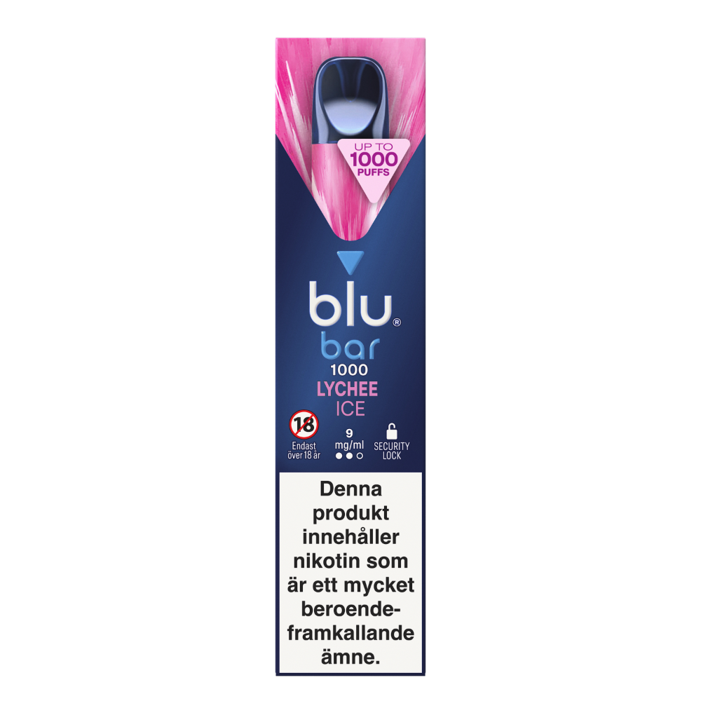 Produktbild för blu bar Lychee Ice 9mg 10-pack
