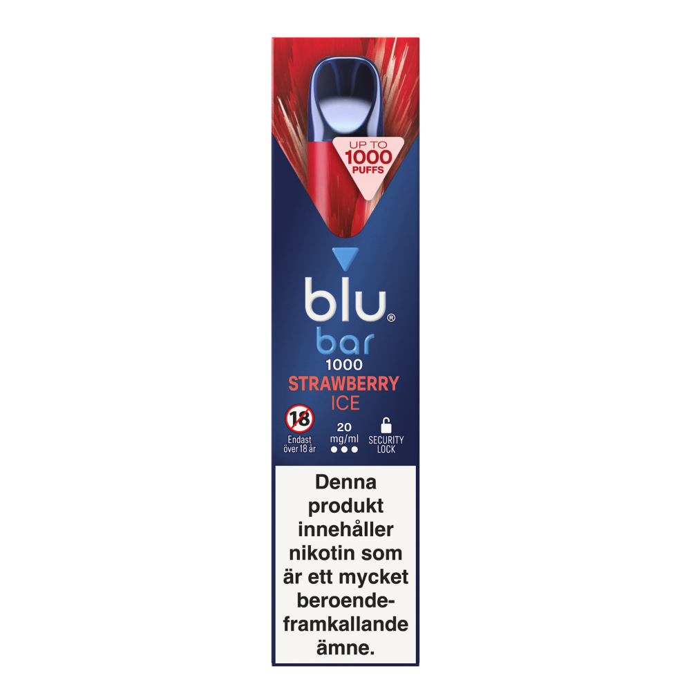 Produktbild för blu bar Strawberry Ice 20mg 10-pack