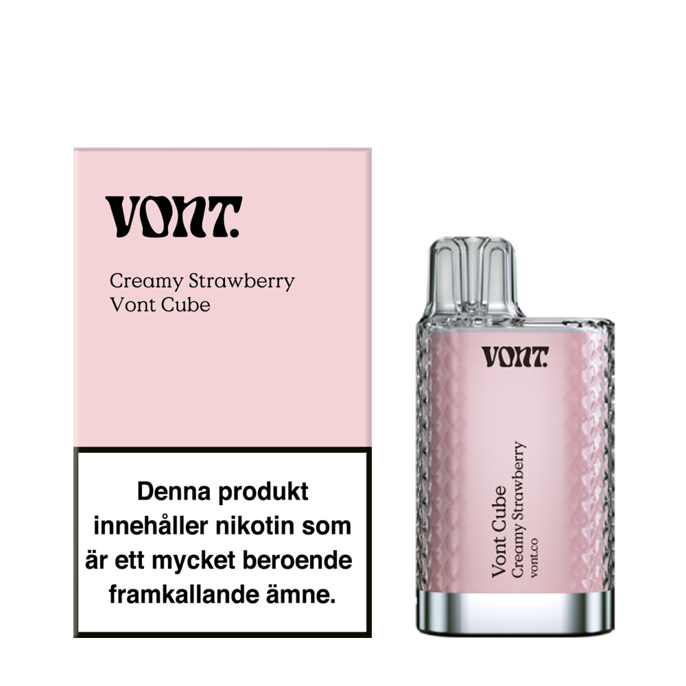Produktbild för Vont Cube Creamy Strawberry 14mg