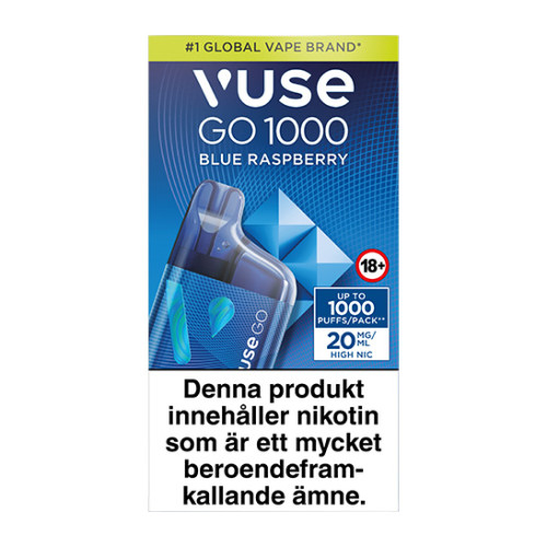 VUSE GO VUSE GO BOX 1000 Blue Raspberry 20mg 10-pack