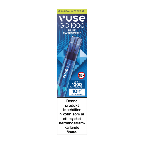 VUSE GO VUSE GO PEN 1000 Blue Raspberry 10mg 10-pack