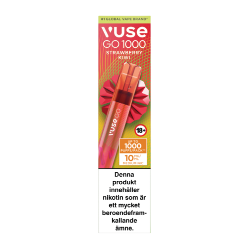 vuse go 1000 strawberry kiwi VUSE GO 1000 Puff's - Strawberry Kiwi 20mg main image 1