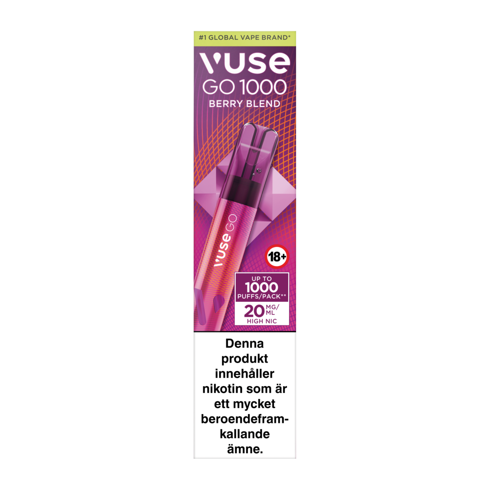 Produktbild för VUSE GO PEN 1000 Berry Blend 20mg 10-pack