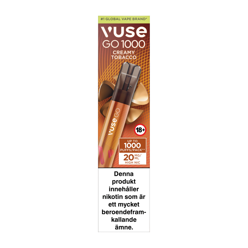 Produktbild för VUSE GO PEN 1000 Creamy Tobacco 20mg 10-pack