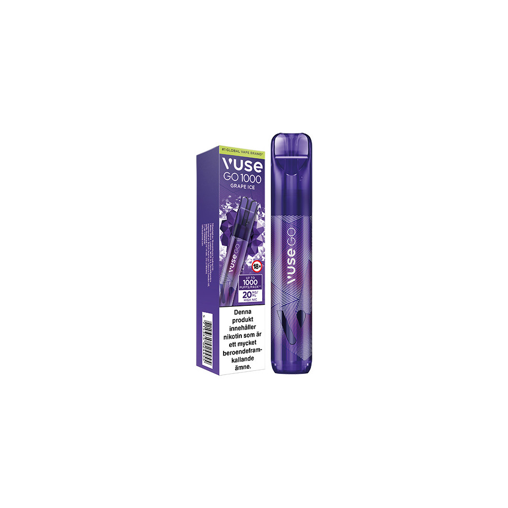 Produktbild för VUSE GO PEN 1000 Grape Ice 20mg 10-pack