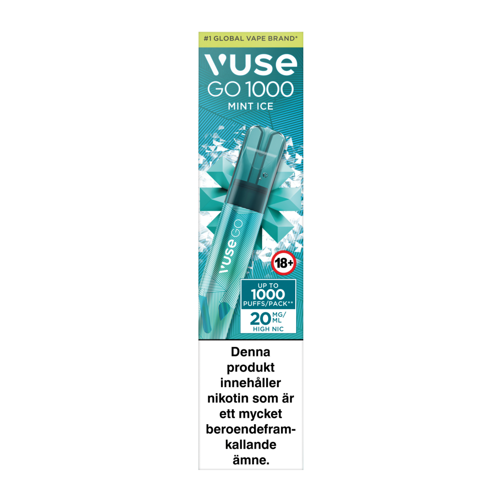 Produktbild för VUSE GO PEN 1000 Mint Ice 20mg 10-pack