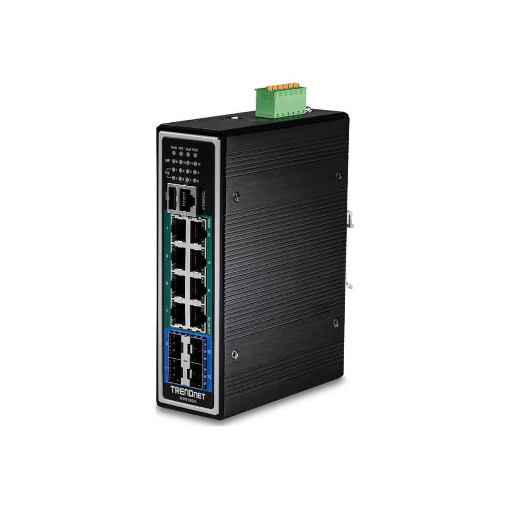 Produktbild för TRENDnet TI-PG1284I - switch - 12 portar - Administrerad - TAA-kompatibel