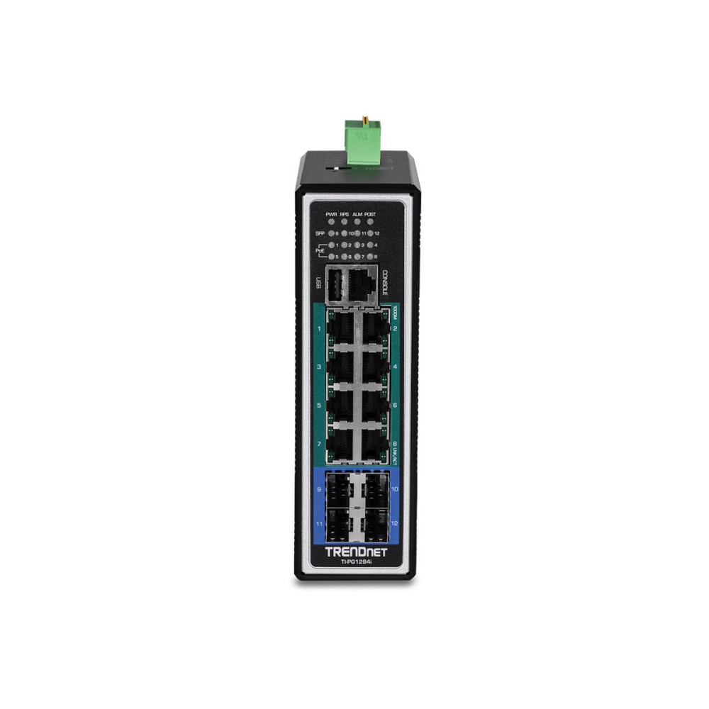 Produktbild för TRENDnet TI-PG1284I - switch - 12 portar - Administrerad - TAA-kompatibel