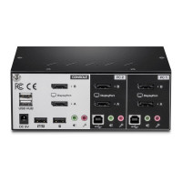 Produktbild för TRENDnet TK-240DP - omkopplare för tangentbord/video/mus/ljud/USB - 2 portar - TAA-kompatibel