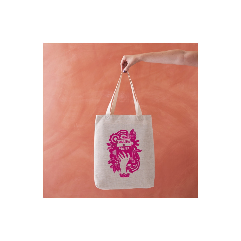 Produktbild för Knowledge is Power - Literary Tote Bag