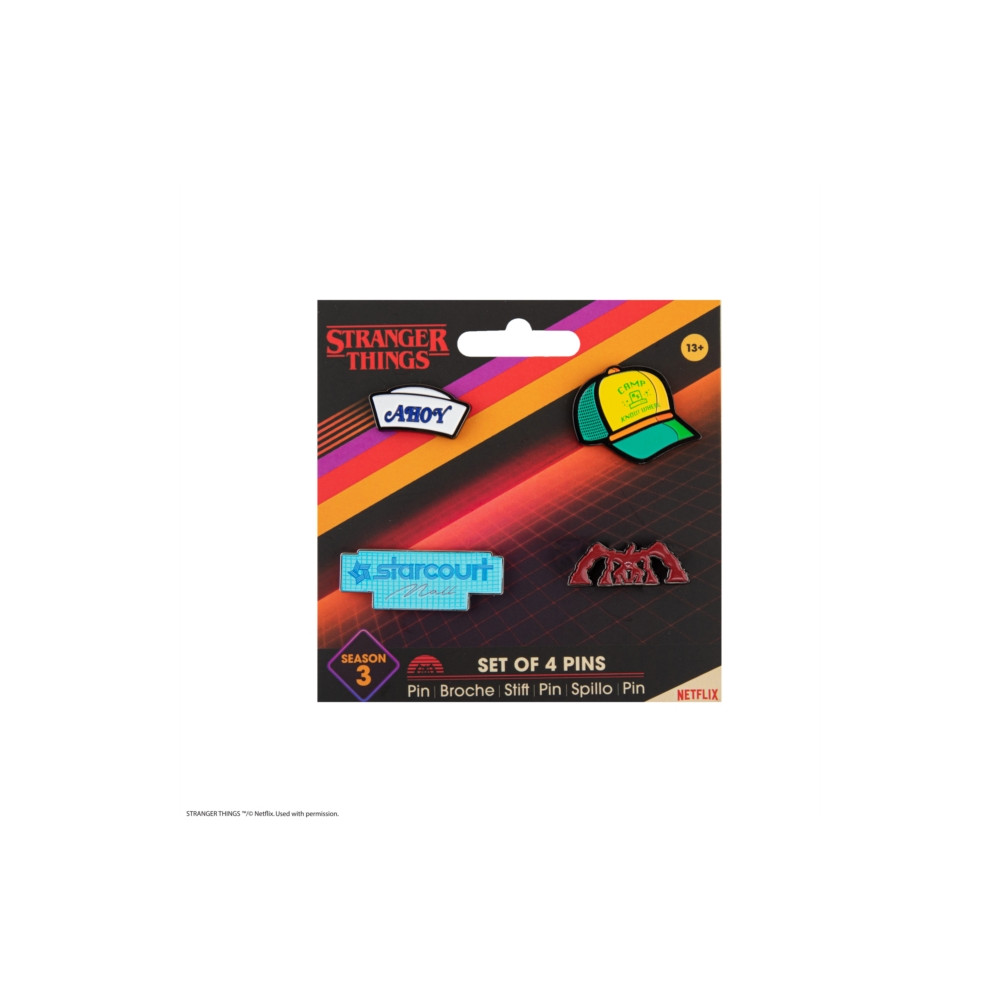 Produktbild för Pin set of 4 - Stranger Things Season 3