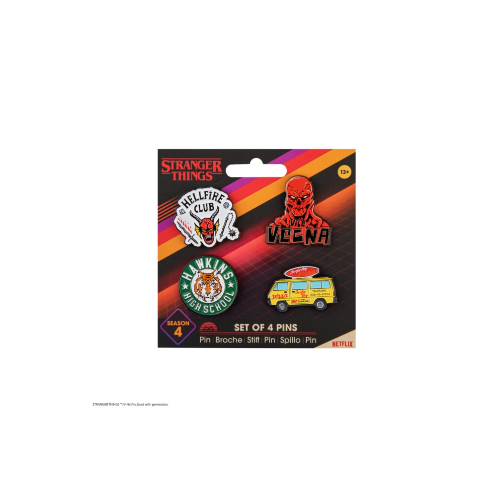Produktbild för Pin set of 4 - Stranger Things Season 4
