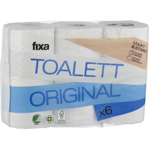 Fixa Fixa Toalettpapper Mjukt Original 6-pack