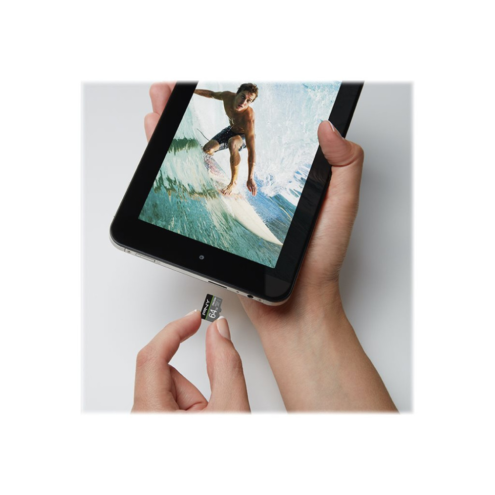 Produktbild för PNY PRO Elite - flash-minneskort - 64 GB - mikroSDXC UHS-I