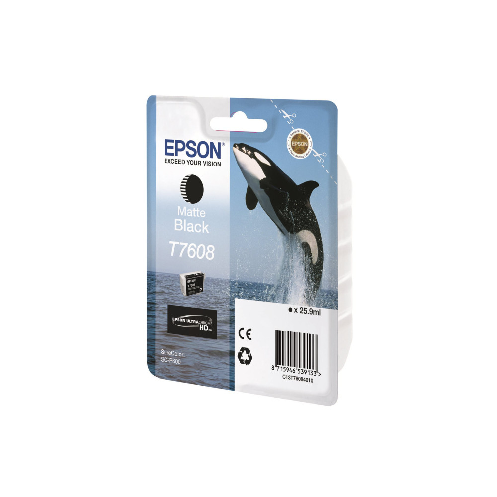 Produktbild för Epson T7608 - mattsvart - original - bläckpatron