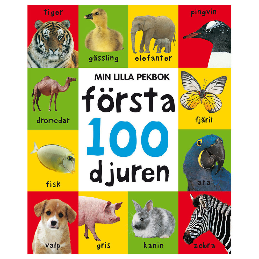 Produktbild för Min lilla pekbok : första 100 djuren