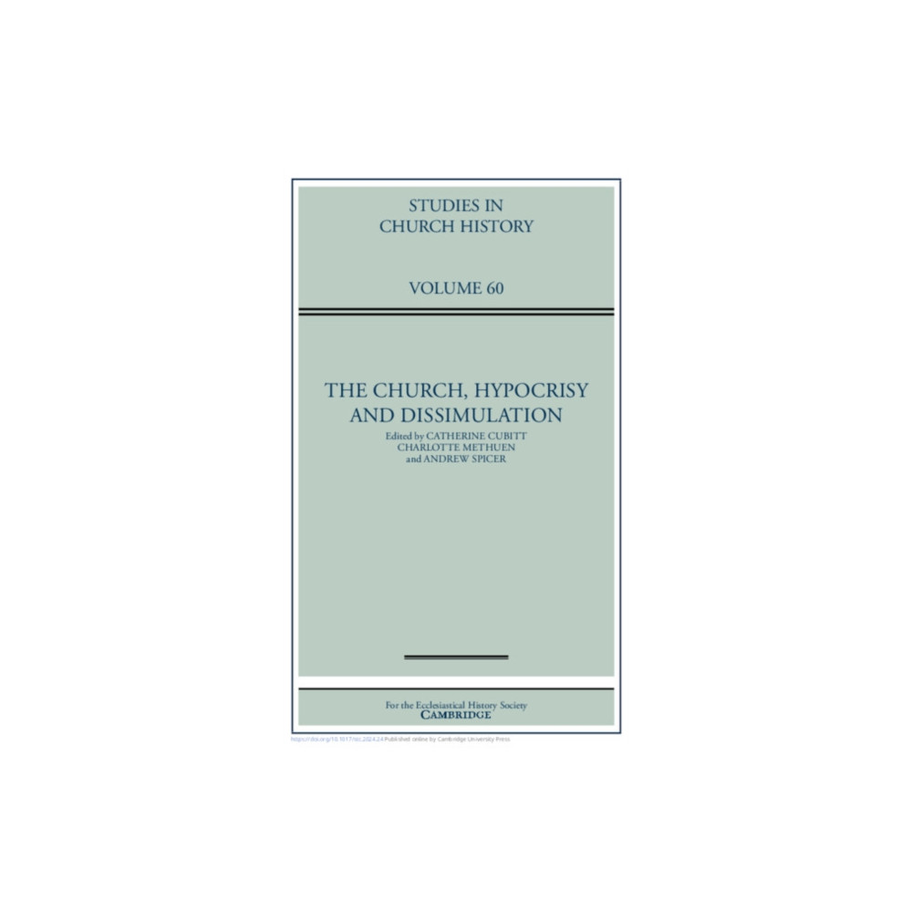 Produktbild för The Church, Hypocrisy and Dissimulation: Volume 60 (inbunden, eng)