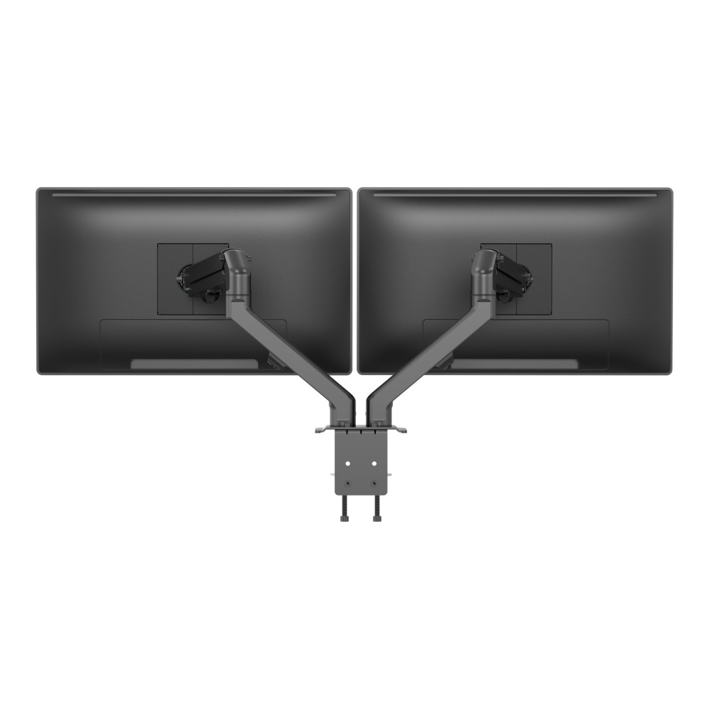 Produktbild för Vision VFM-DAD/4 monteringssats - justerbar arm - för 2 LCD-skärmar eller LCD-skärm och bärbar dator / surfplatta - mattsvart