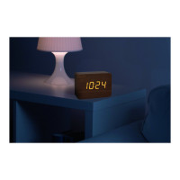 Produktbild för TFA CLOCCO - väckarklocka - rektangulär - elektronisk - skrivbord - brun