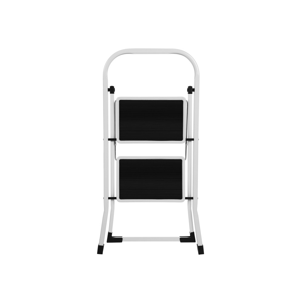 Produktbild för Steel Ladder White, Black 87x45x5cm