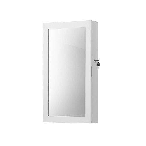 Songmics Jewelry Armoire White 67x10x37 cm