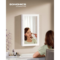 Produktbild för Jewelry Armoire White 67x10x37 cm