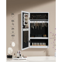 Produktbild för Jewelry Armoire White 67x10x37 cm