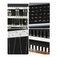 Produktbild för Jewelry Armoire White 67x10x37 cm