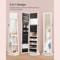 Produktbild för Jewelry Armoire White 162x55x55cm