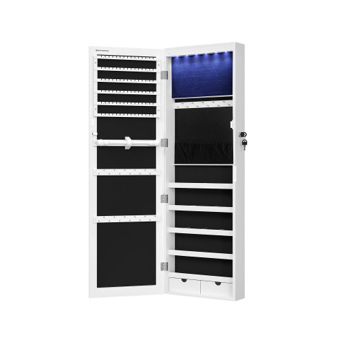 Songmics Jewelry Armoire White 120x10x37cm