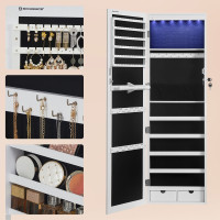 Produktbild för Jewelry Armoire White 120x10x37cm