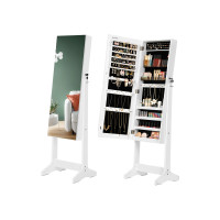 Produktbild för Jewelry Armoire White 152x41x37cm