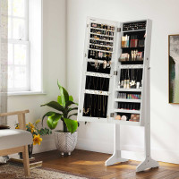 Produktbild för Jewelry Armoire White 152x41x37cm
