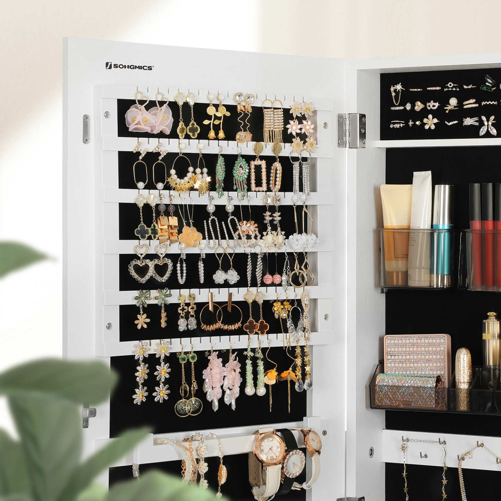 Produktbild för Jewelry Armoire White 152x41x37cm