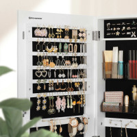 Produktbild för Jewelry Armoire White 152x41x37cm