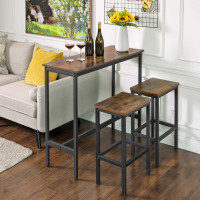 Produktbild för Bar Table X: Antique, Black 100x40x90cm