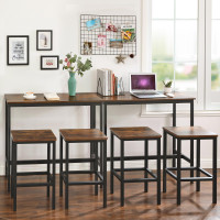 Produktbild för Bar Table X: Antique, Black 100x40x90cm
