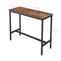 Produktbild för Bar Table X: Antique, Black 100x40x90cm