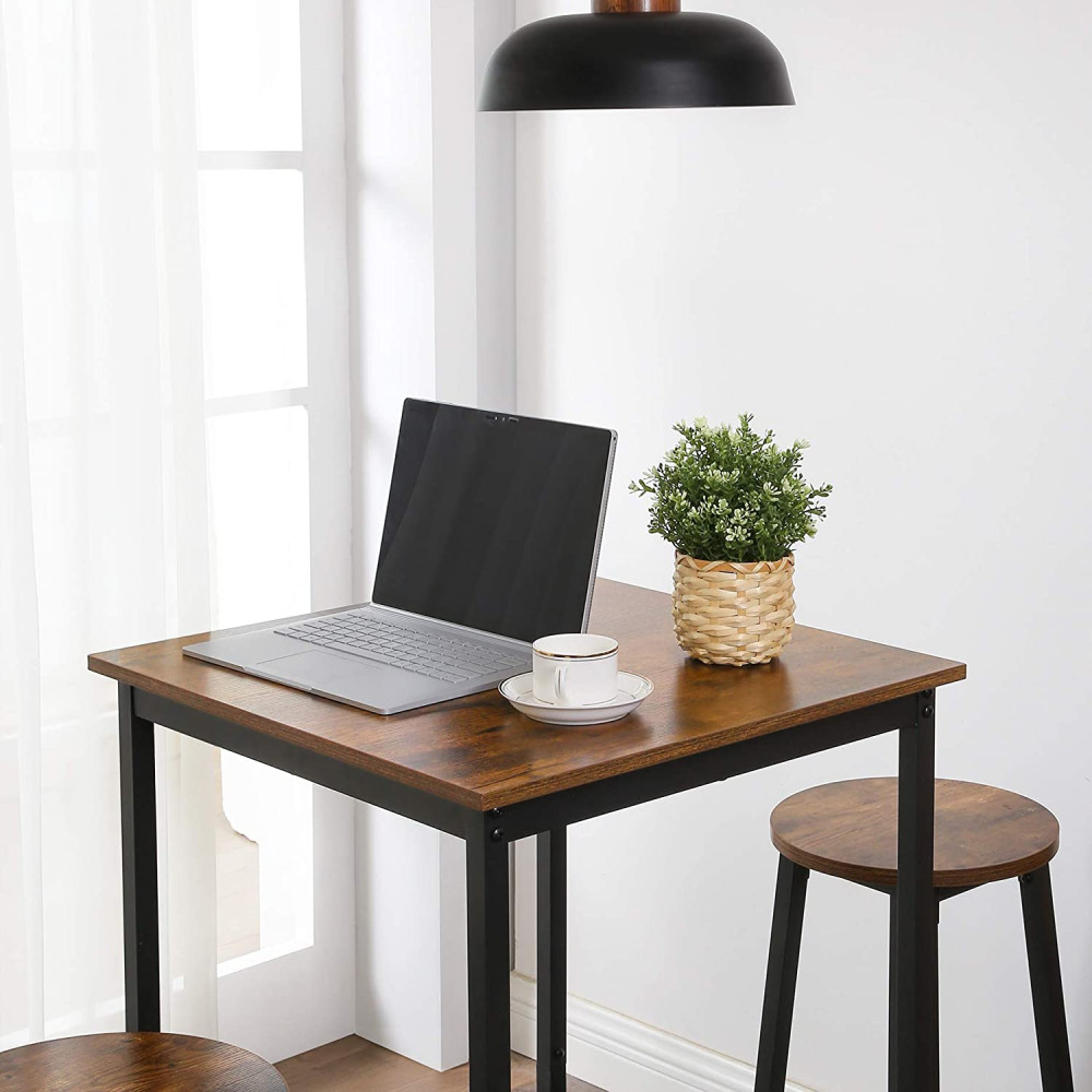 Produktbild för Bar Table X: Antique, Black 60x60x90cm
