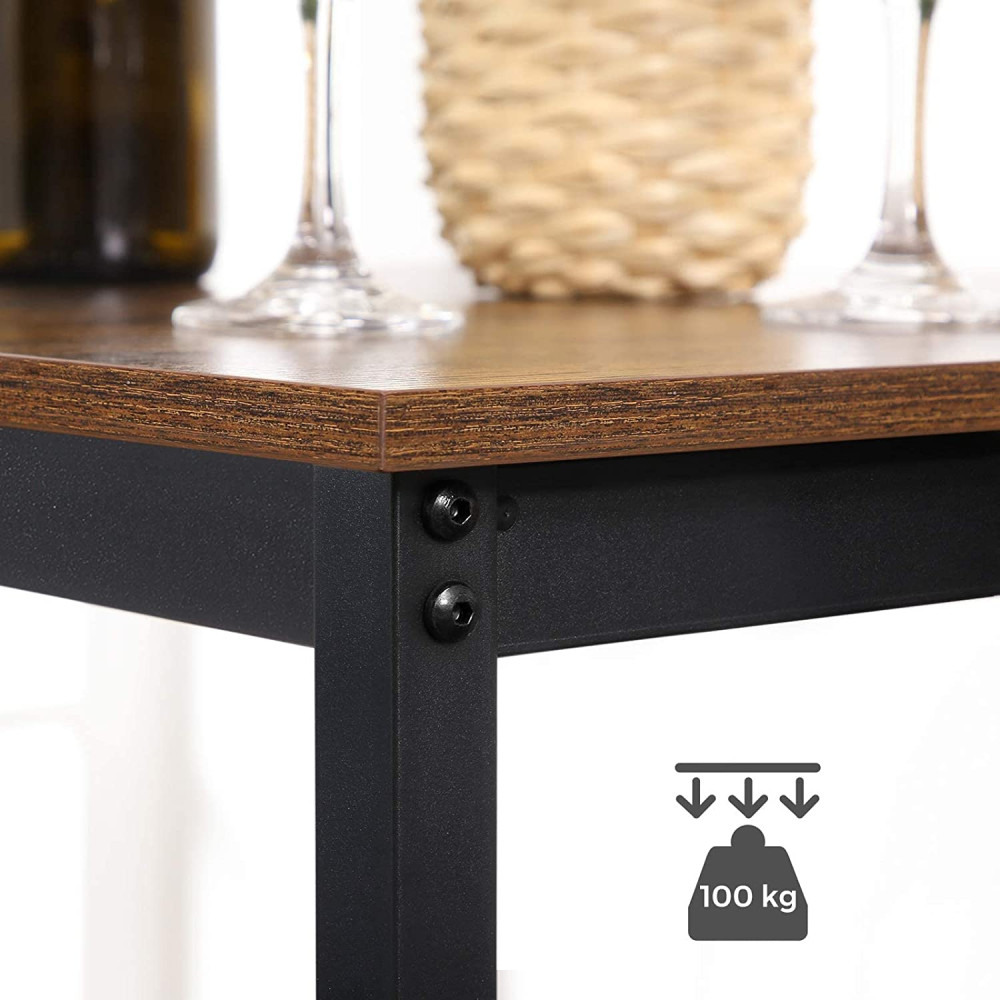 Produktbild för Bar Table X: Antique, Black 60x60x90cm