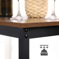 Produktbild för Bar Table X: Antique, Black 60x60x90cm